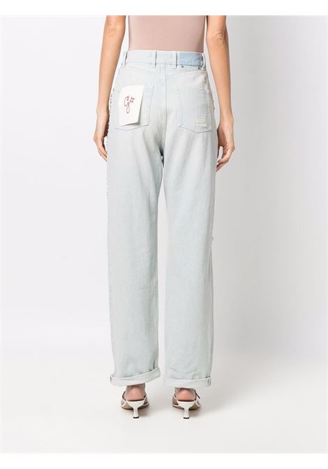 Blue Kim cabochon-crystal bleached jeans - GOLDEN GOOSE women GOLDEN GOOSE | GWP00844P00062650100